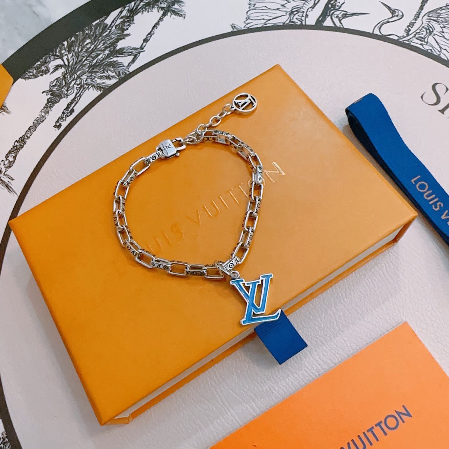 Louis Vuitton Silver Tone Bracelet